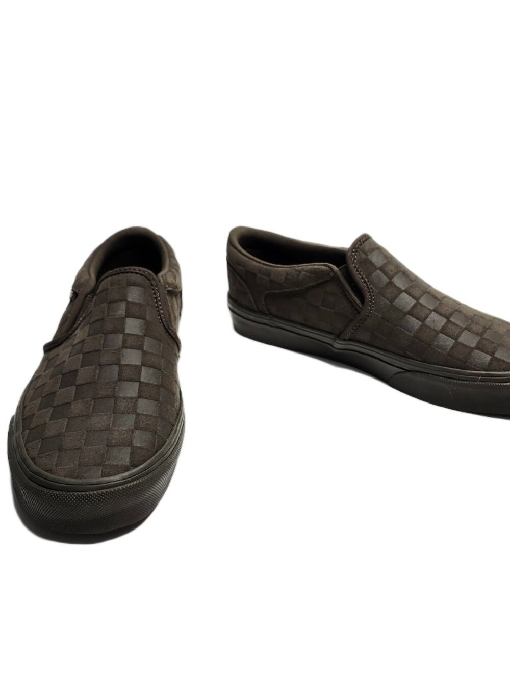 Vans Asher Embossed Coal Brown Size 7.5 Slip-On Shoe